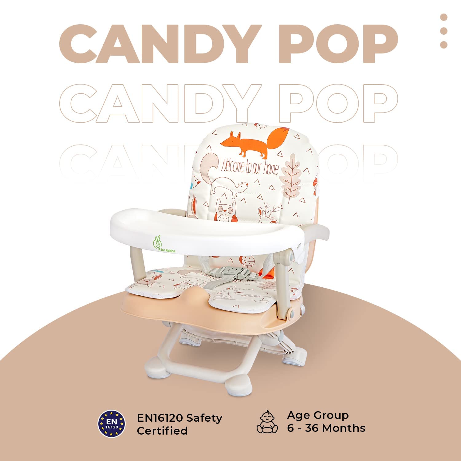 R for Rabbit Candy Pop Baby Booster Chair-Kids Feeding Chair-Stumbit Kids